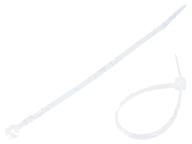 Kabelbinder; L: 100mm; W: 2,5mm; polyamide; 80N; natuurlijk Kabelbinder; L: 100mm; W: 2,5mm; polyamide; 80N; natuurlijk
